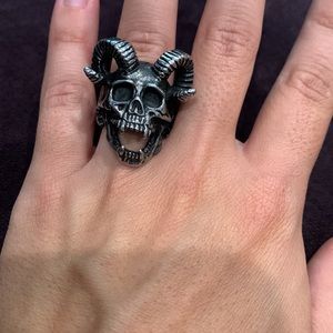 Goth Devil Horn Ring